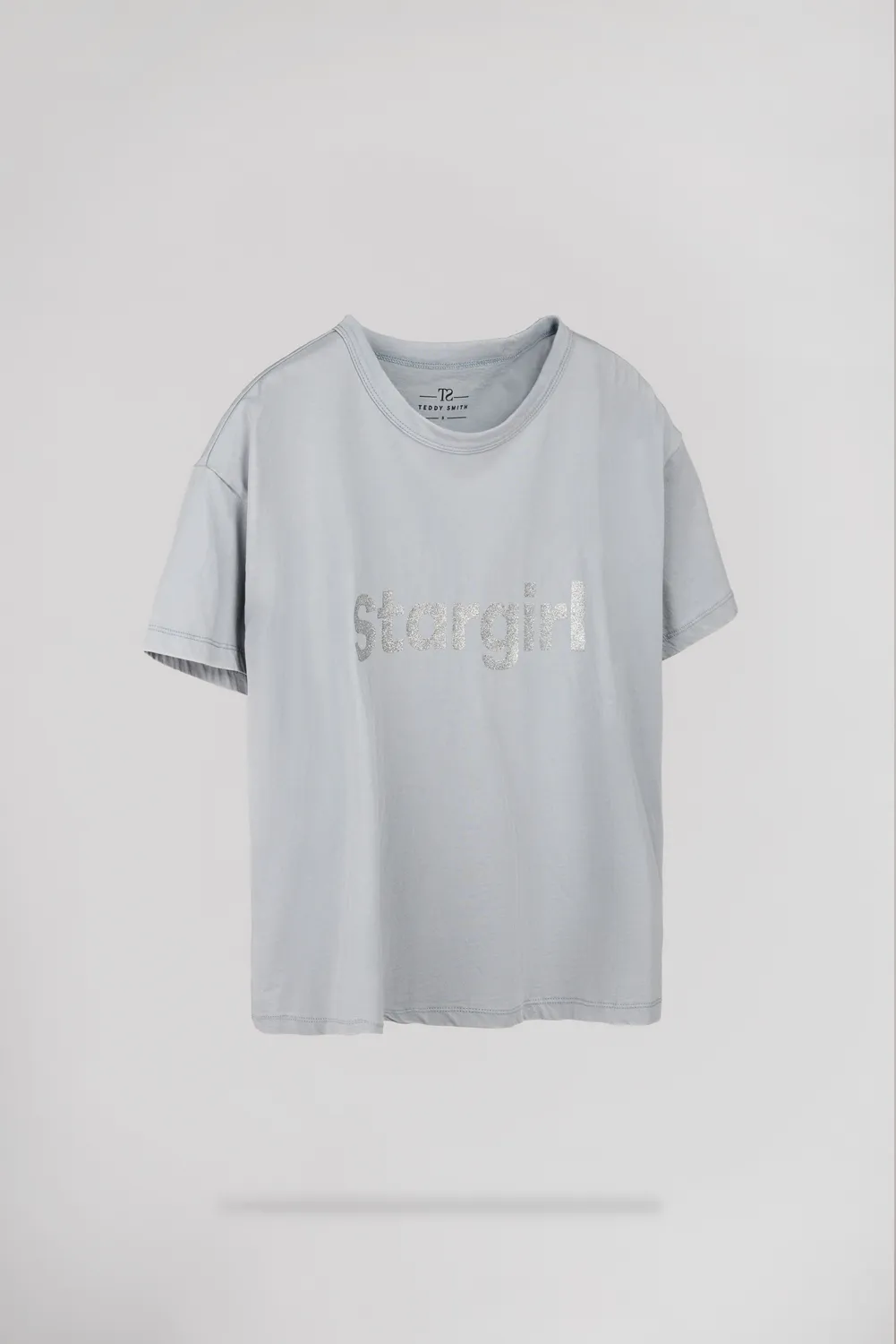 Teddy Smith T-Silver MC t-shirt oversize grigio luna