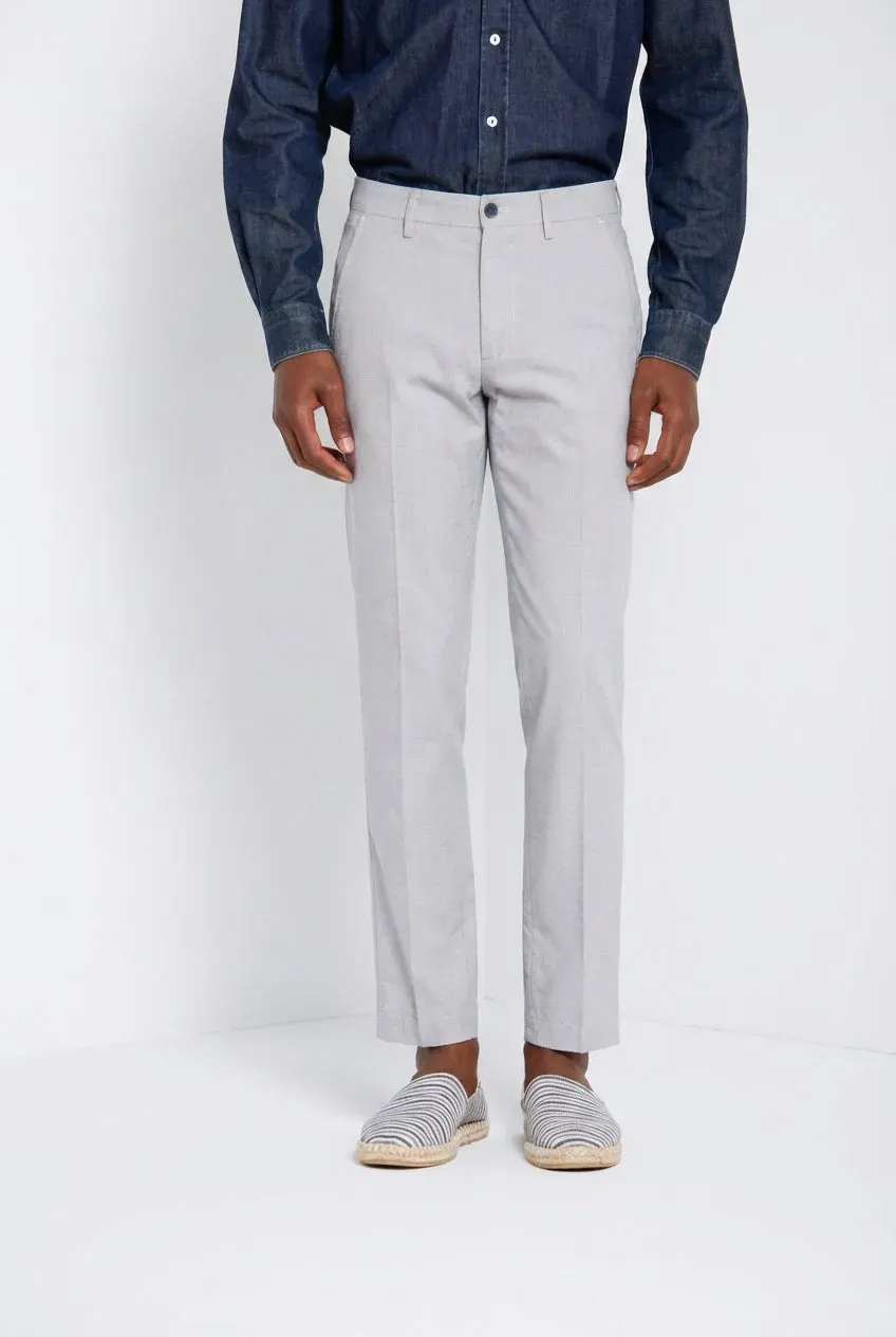 Mason's Torino pantalone chino bianco slim fit pied-de-poule