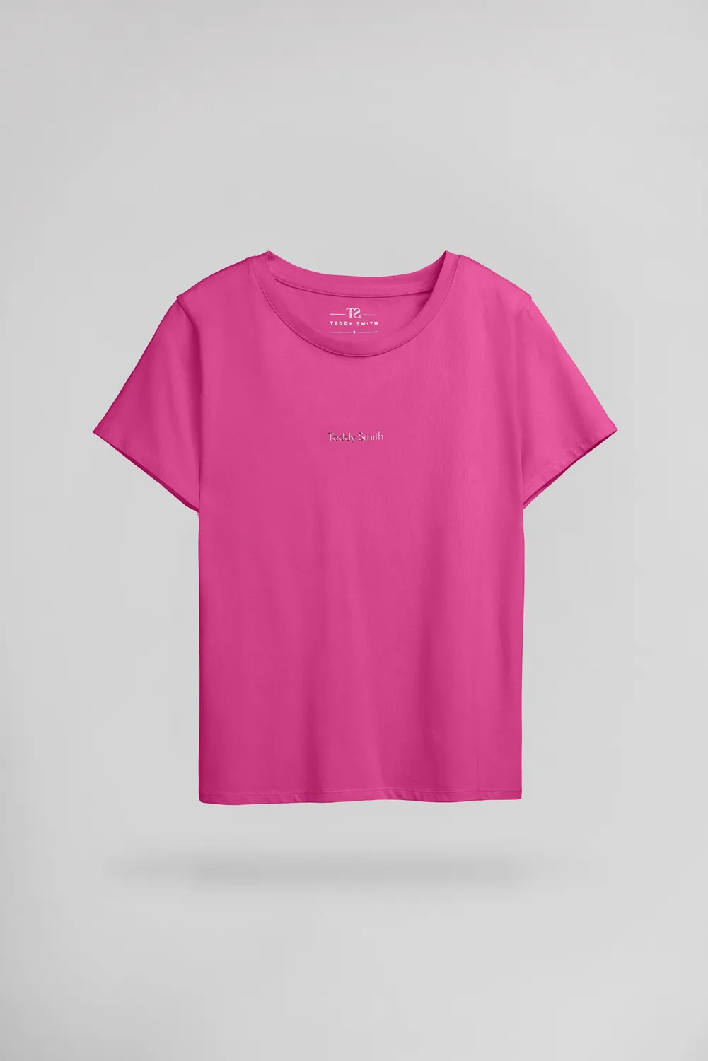 Teddy Smith T-Ribelle t-shirt fucsia cotone elasticizzato