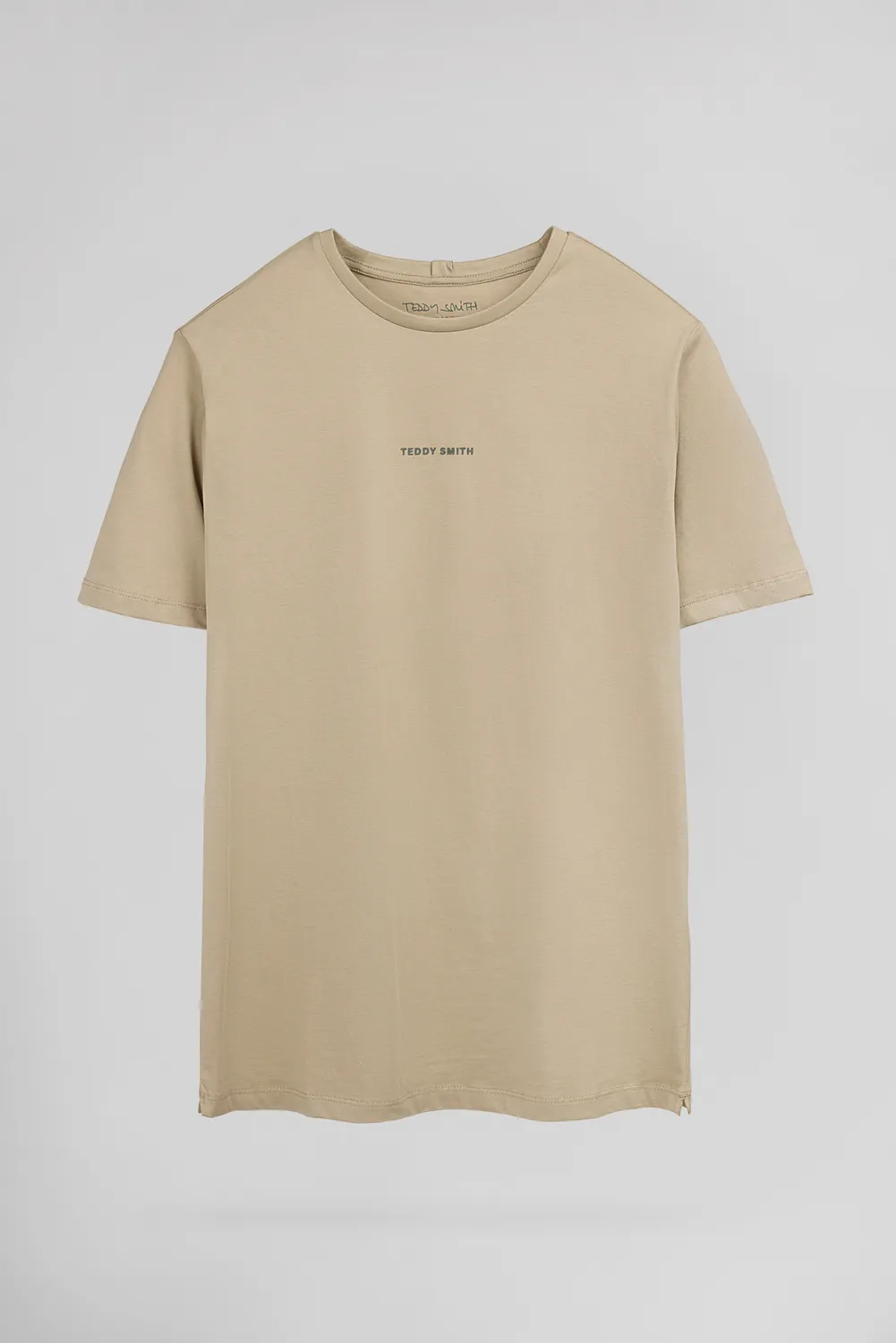 Teddy Smith T-Soy 2 T-Shirt Uomo Beige Cotone Regular