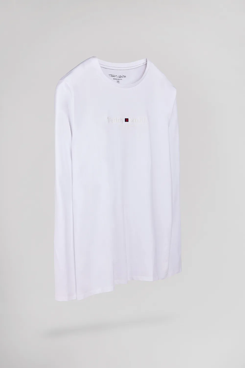 Teddy Smith T-Jim ML maglia maniche lunghe bianca cotone