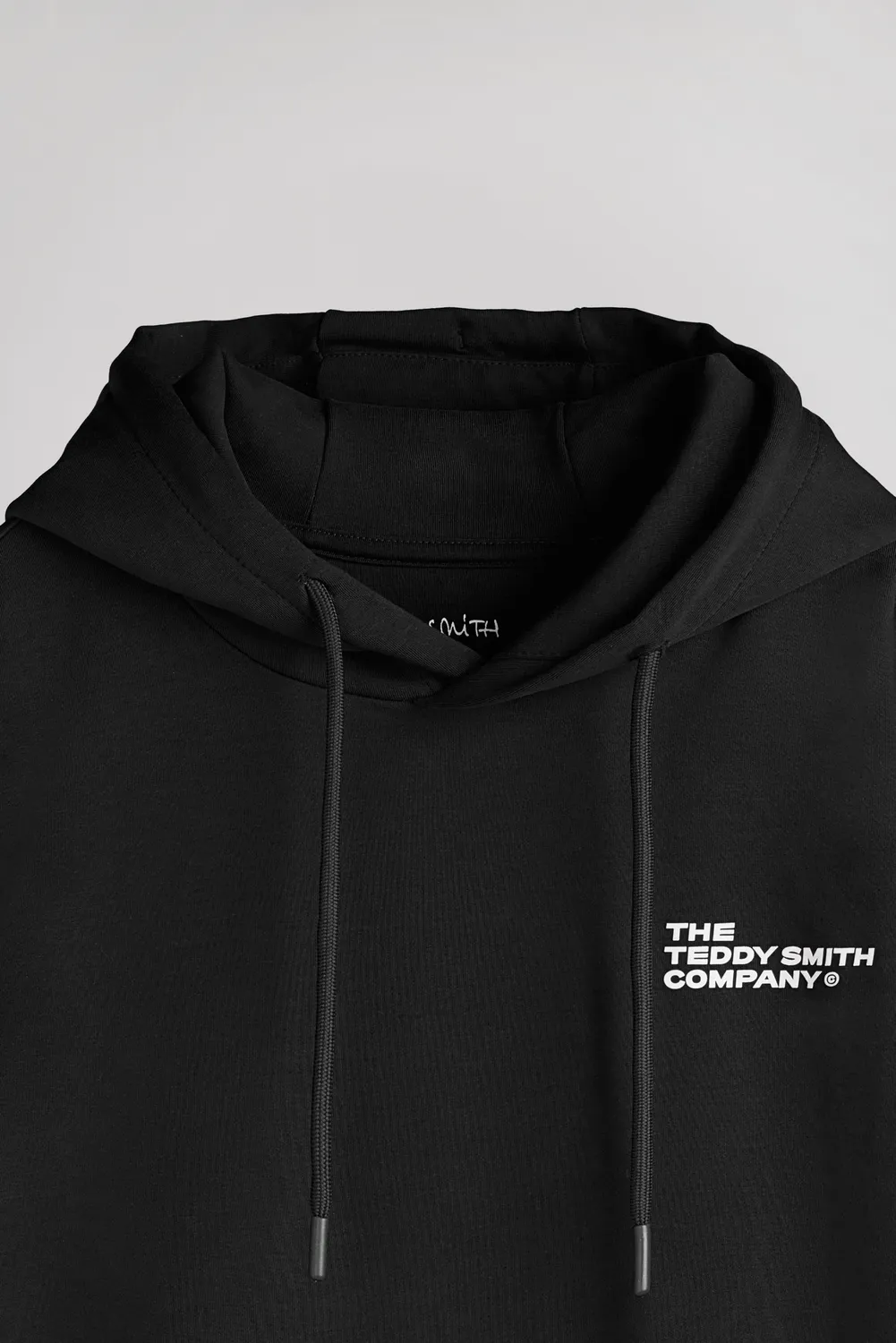 Teddy Smith S-Company Hoody felpa cappuccio nero elasticizzata