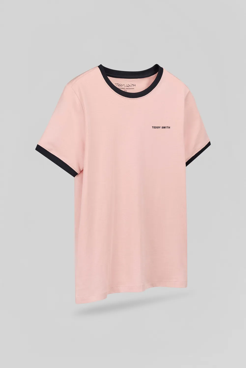 Teddy Smith The Tee 2 T-Shirt Ragazzo Rosa Pastel 100% Cotone