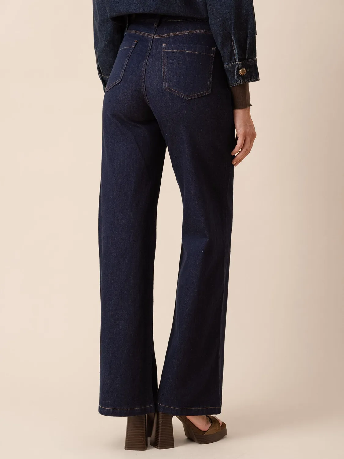 Oraije Gaspard jeans wide blu grezzo