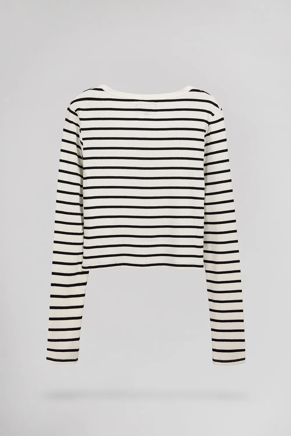 Teddy Smith T-Arya ML t-shirt manica lunga middle white righe