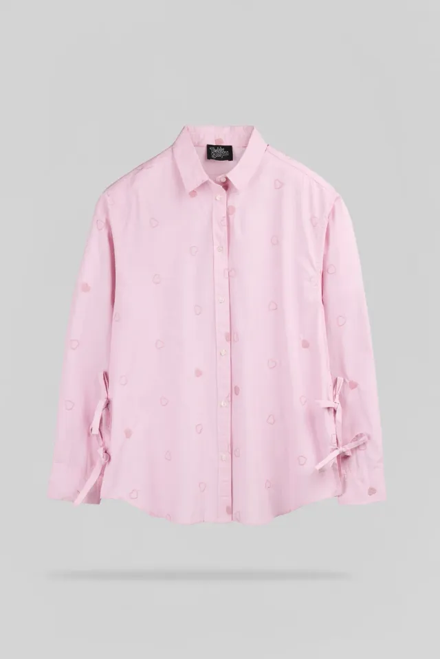 Teddy Smith C-Lanya camicia cotone rosa donna