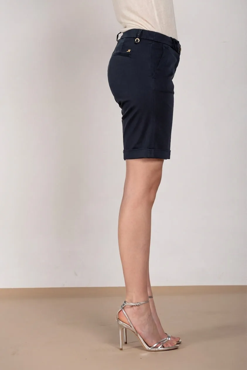 Mason's New York bermuda chino donna blu notte slim
