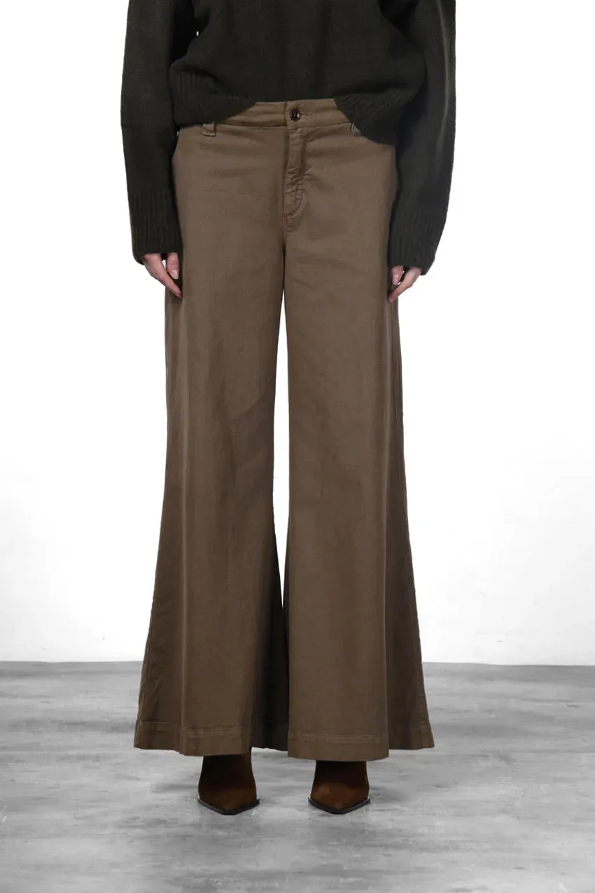 Mason's New York Palazzo pantalone chino tortora wide leg