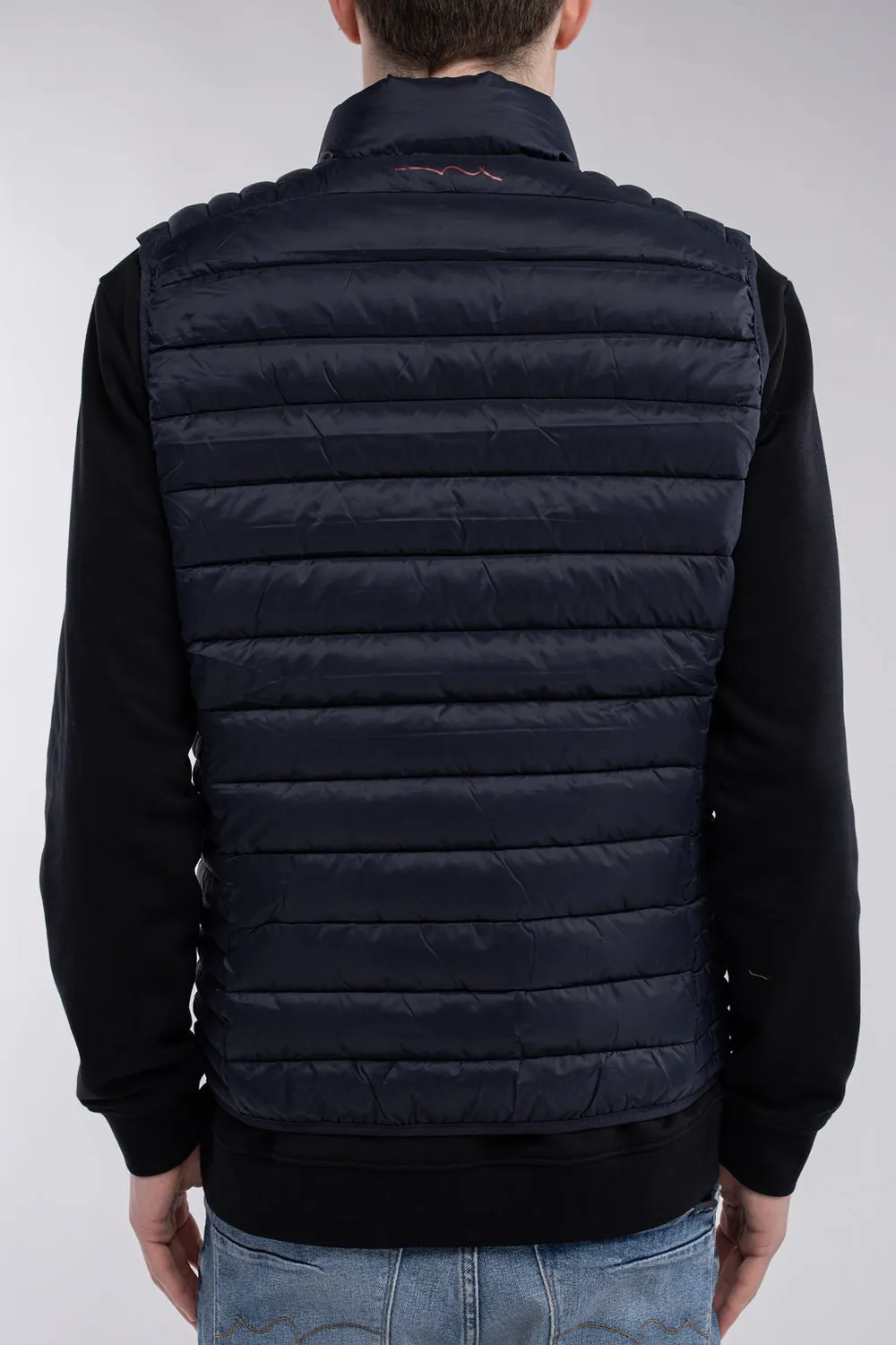 Teddy Smith B-Terry gilet blu navy trapuntato leggero