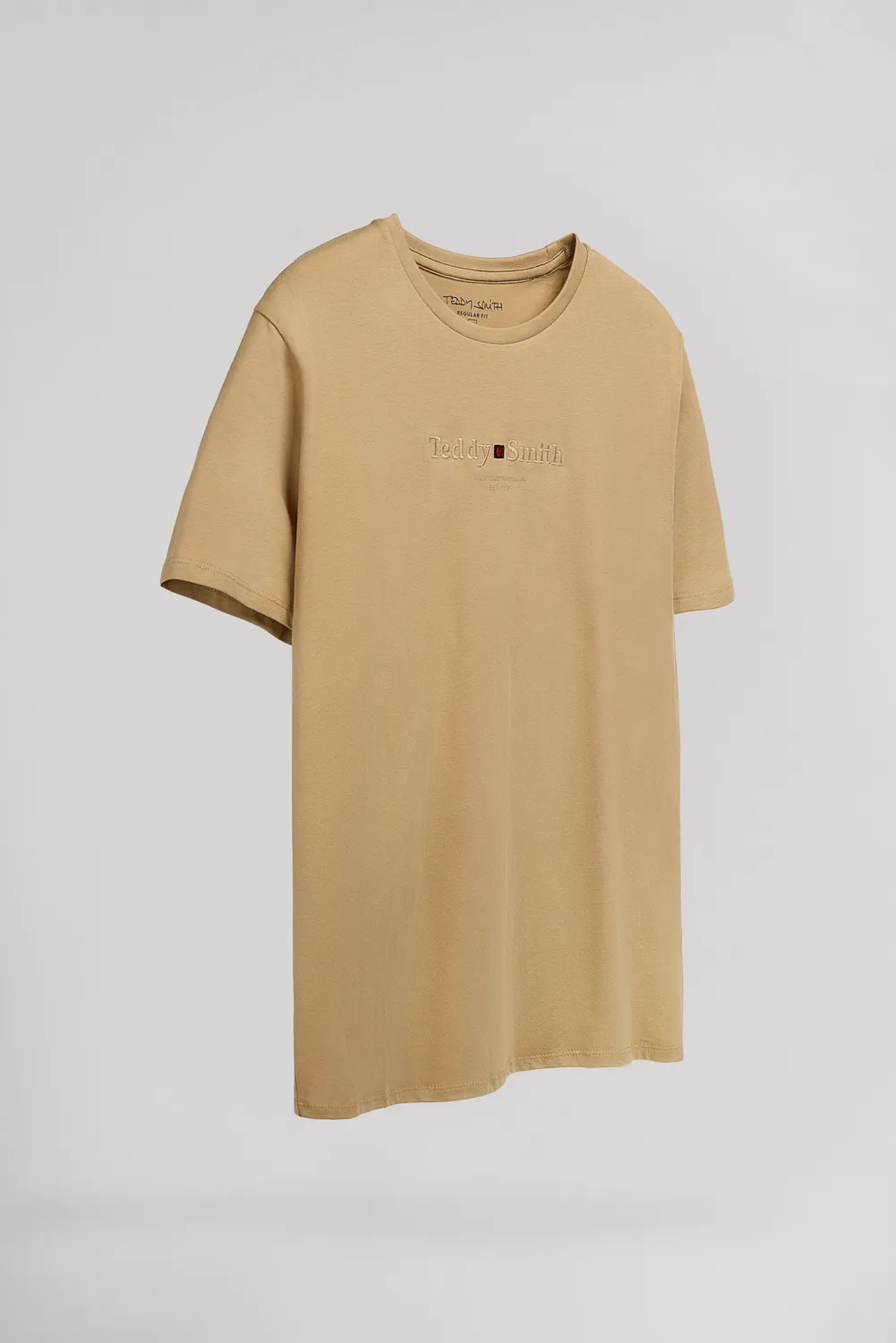 Teddy Smith T-Jim MC t-shirt uomo beige cotone