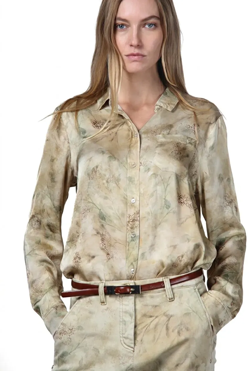 Mason's Sharon Camicia Donna Bianco Sporco Fiori