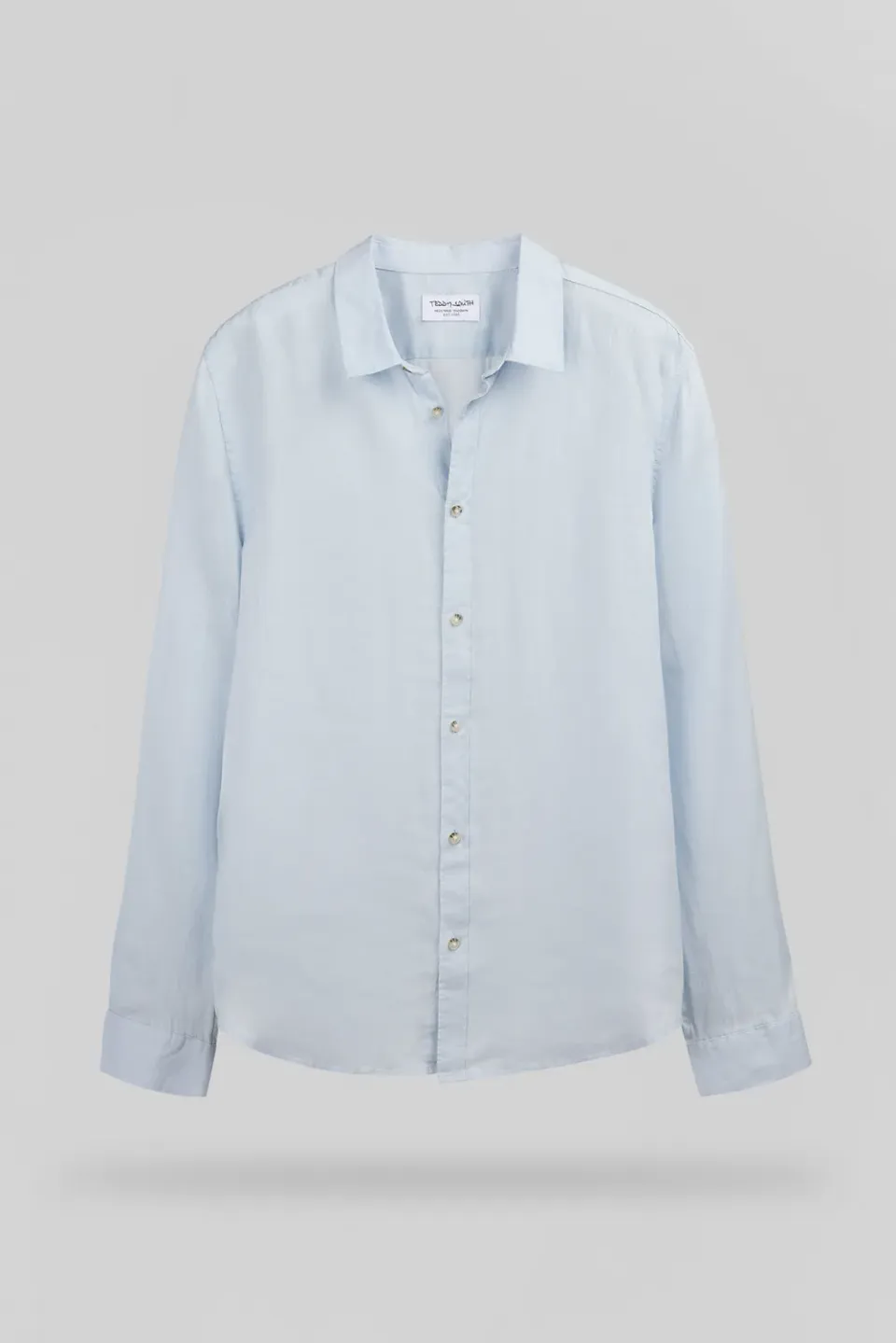Teddy Smith C-LINEN ML Camicia Lino Uomo Pastel Blue