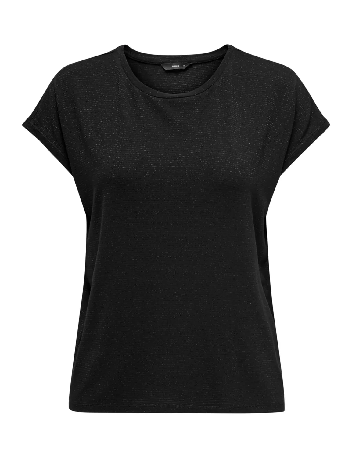 ONLY Maglia Donna Righe Brillantini scollo rotondo nera