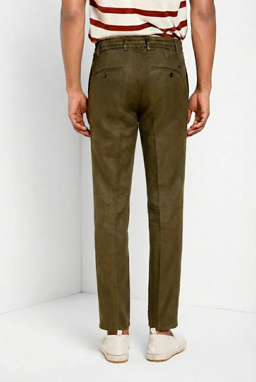Mason's Milano Jogger chino uomo verde lino