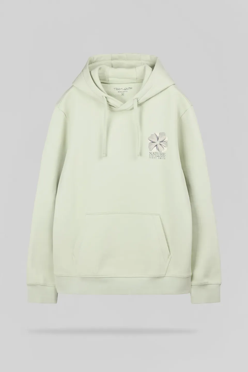 Teddy Smith S-Nature Hoody felpa cappuccio vert nacre