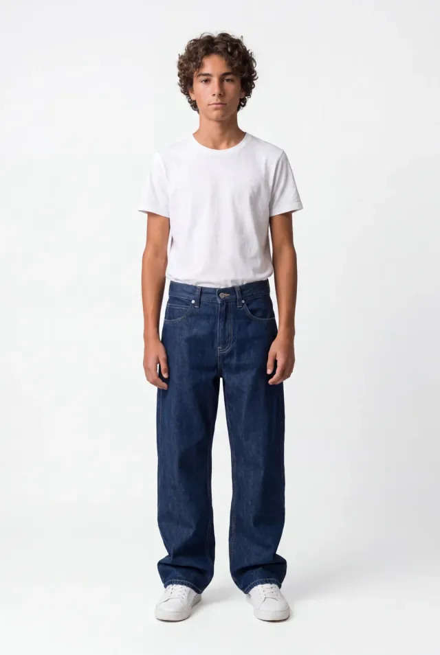 Teddy Smith Memphis Straight Jr jeans ragazzo dark blue cotone