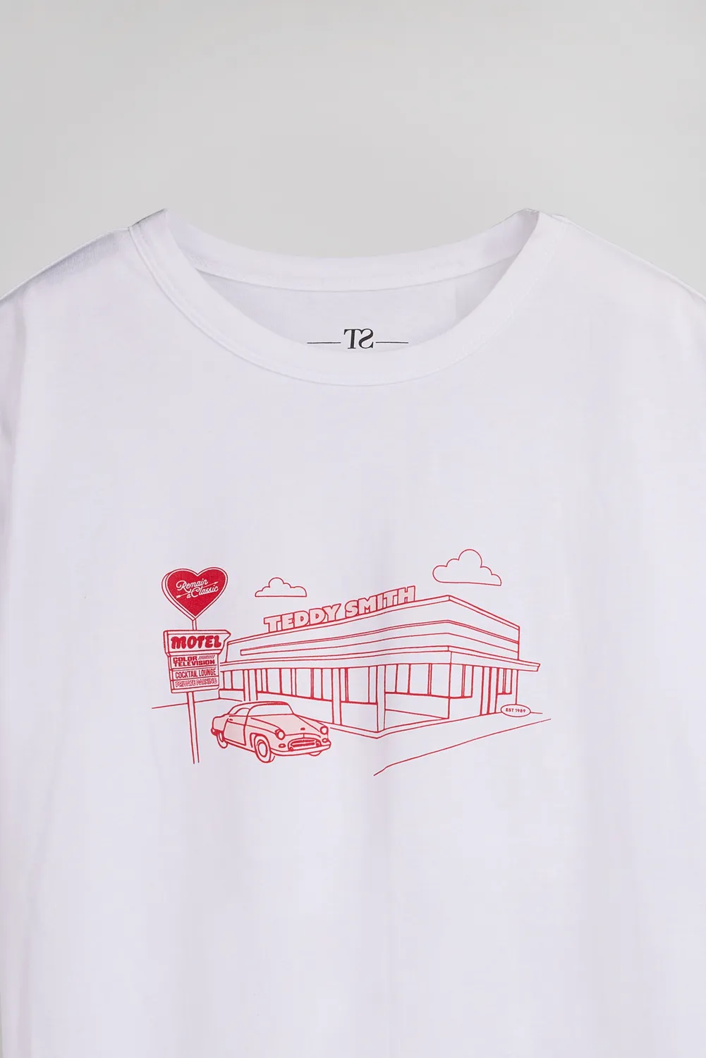 Teddy Smith T-Ley MC t-shirt donna oversize bianca cotone