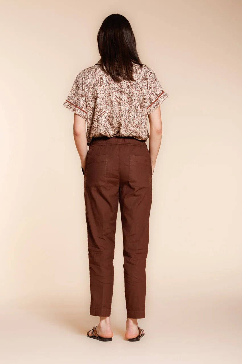 Mason's Jogger City chino donna lino marrone relaxed