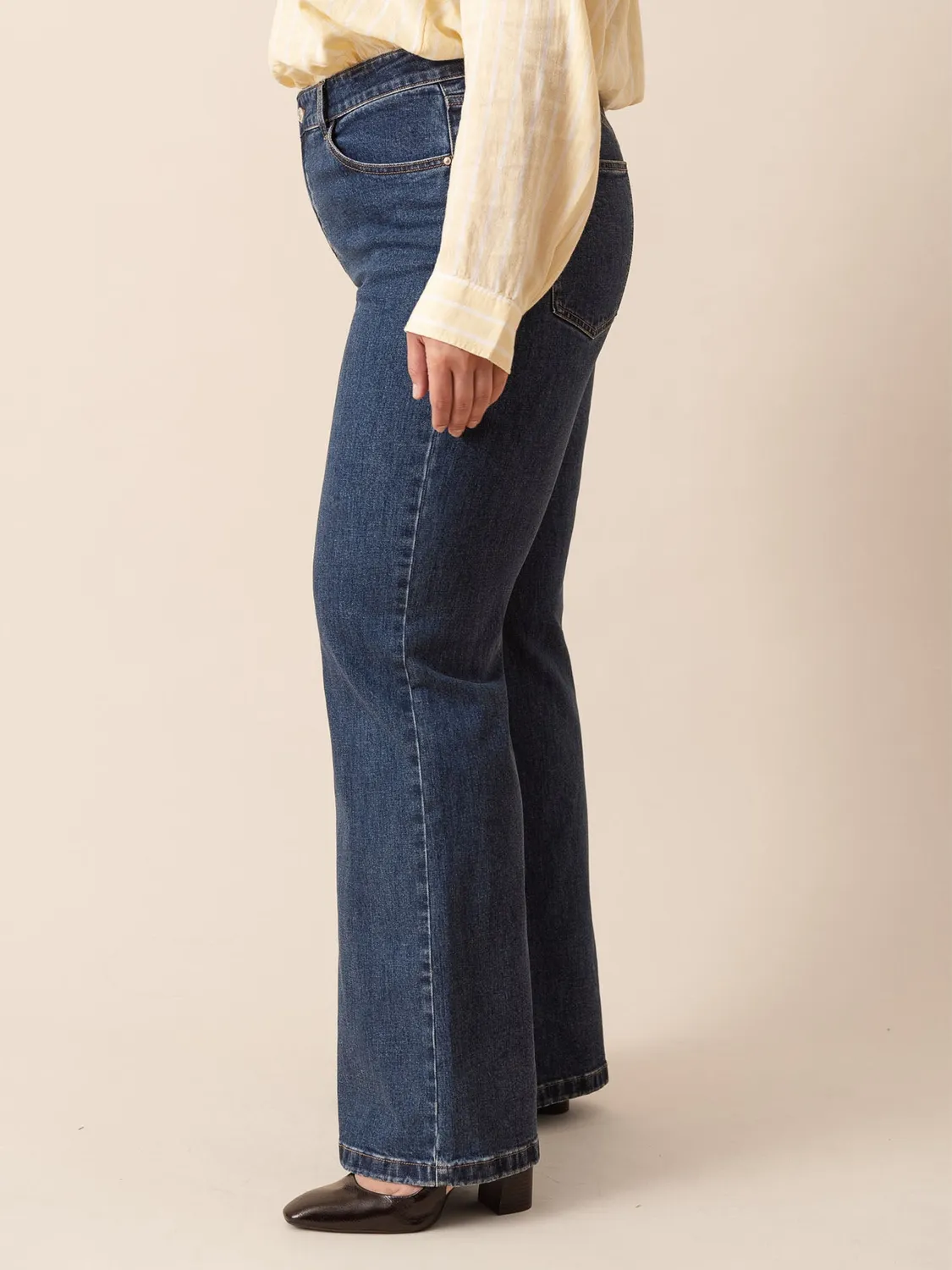 Oraije Gabriel jeans wide blu gamba larga
