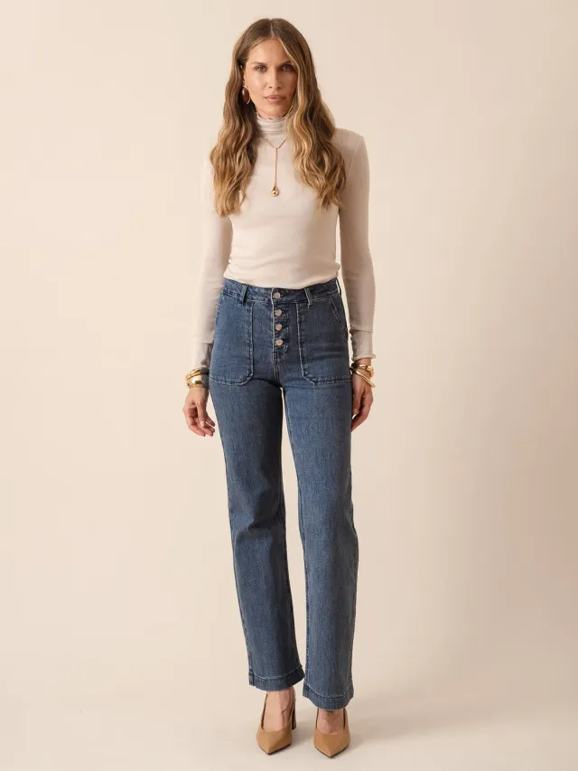Oraije Pauline jeans bootcut blu stone