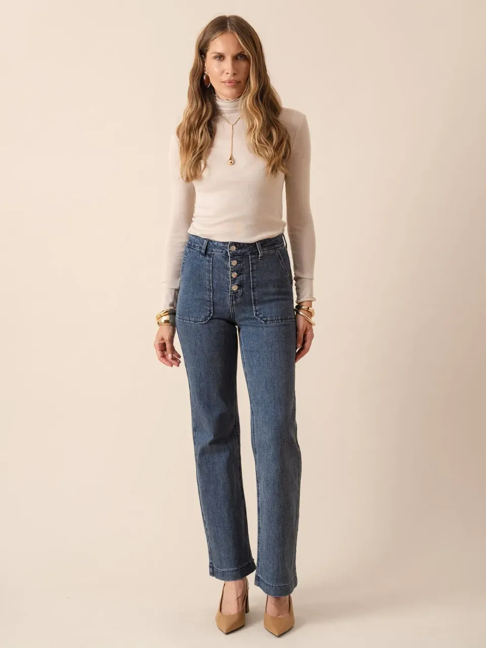 Oraije Pauline jeans bootcut blu stone