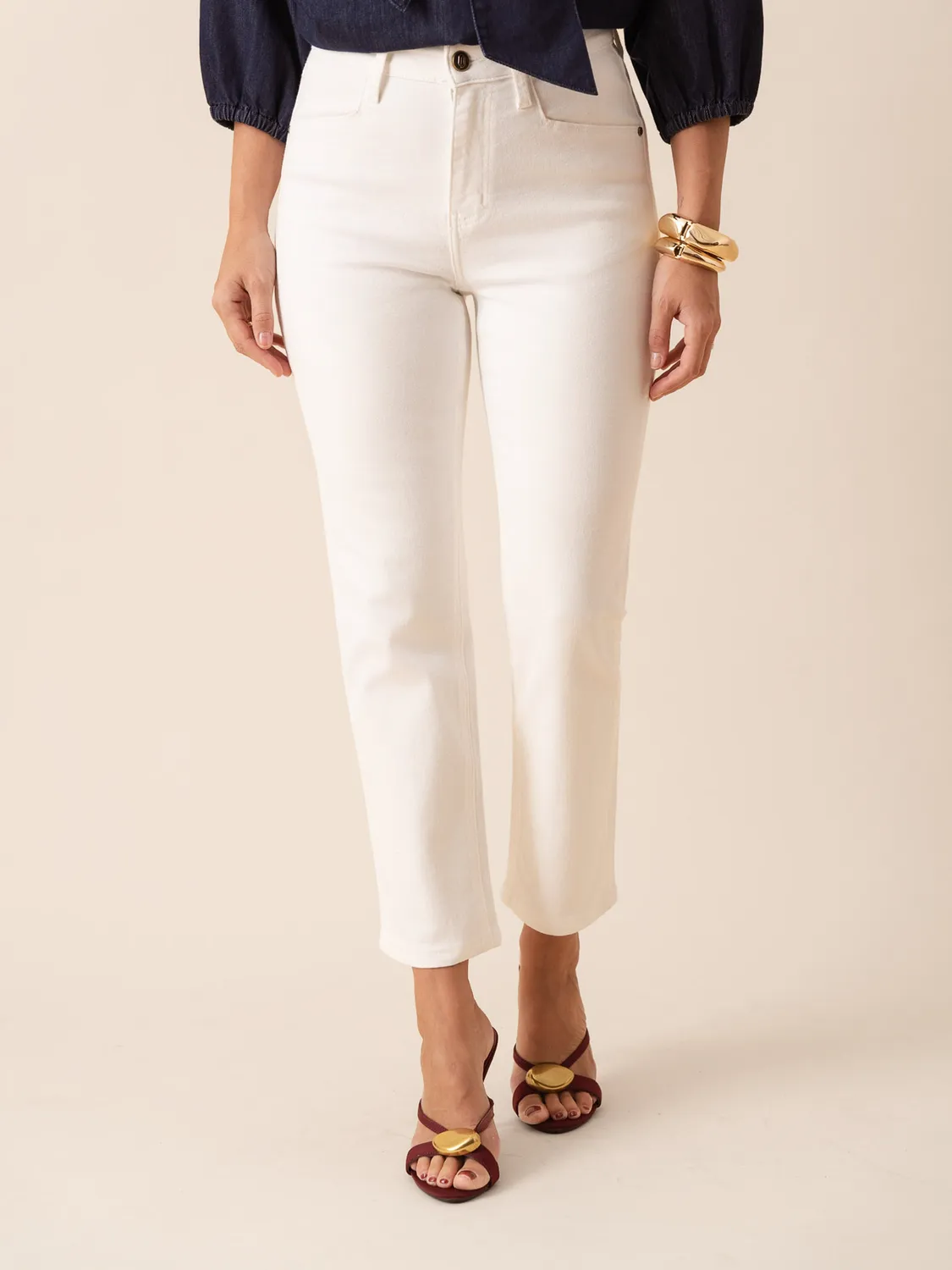 Oraije Milena jeans slim bianco