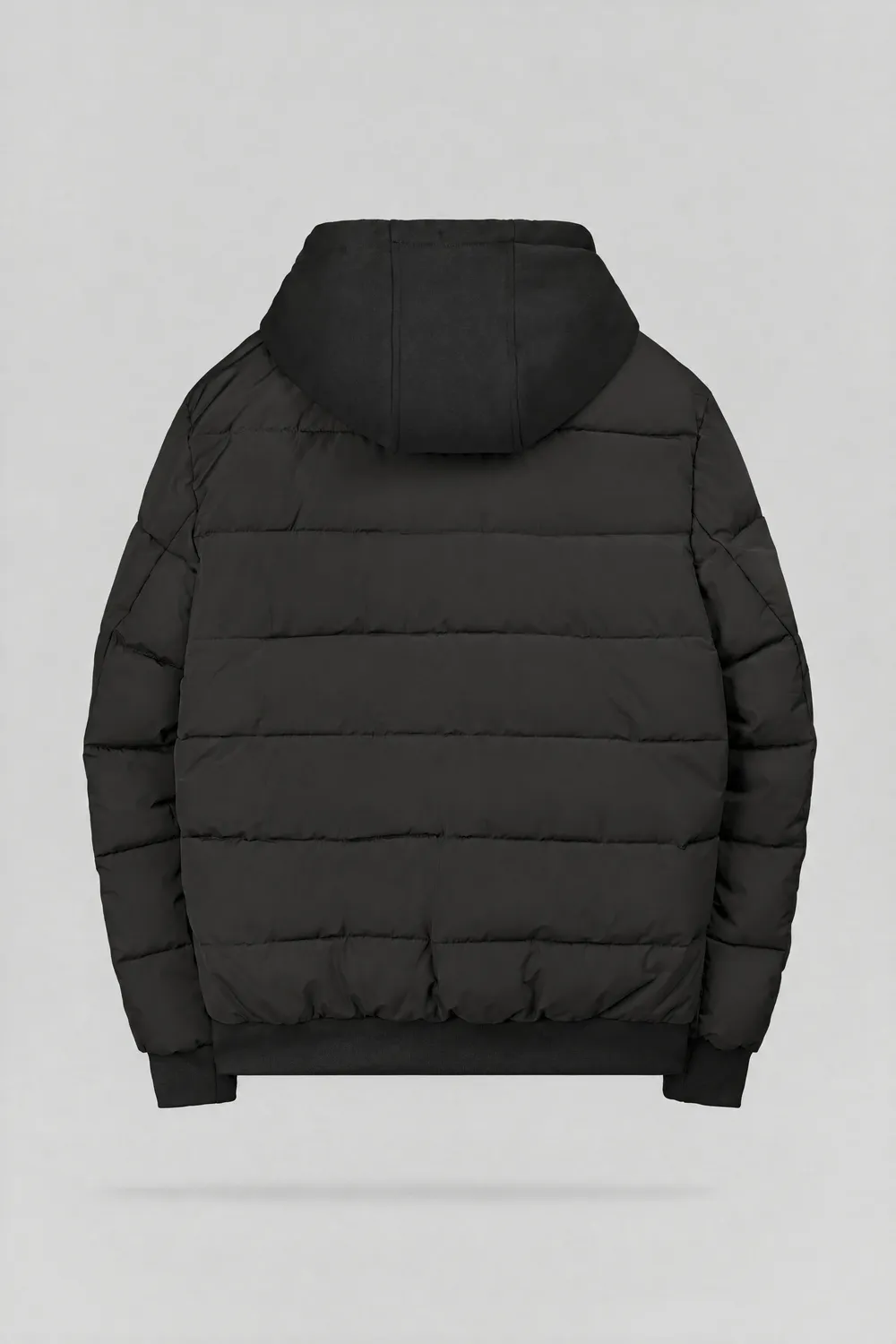 Teddy Smith B-East piumino con cappuccio nero impermeabile