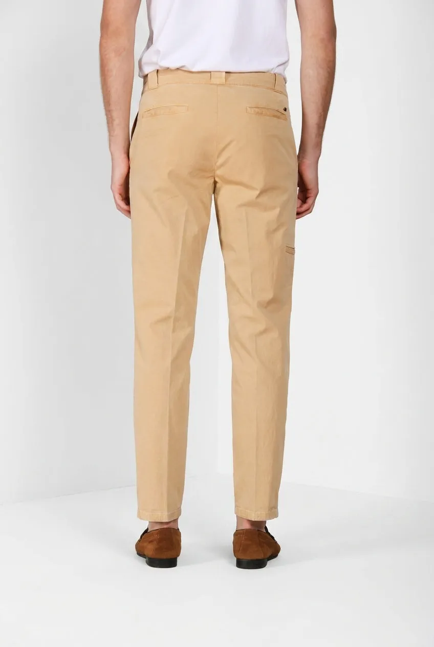 Mason's Madison M74 Chino Uomo Kaki Carrot Fit Stretch