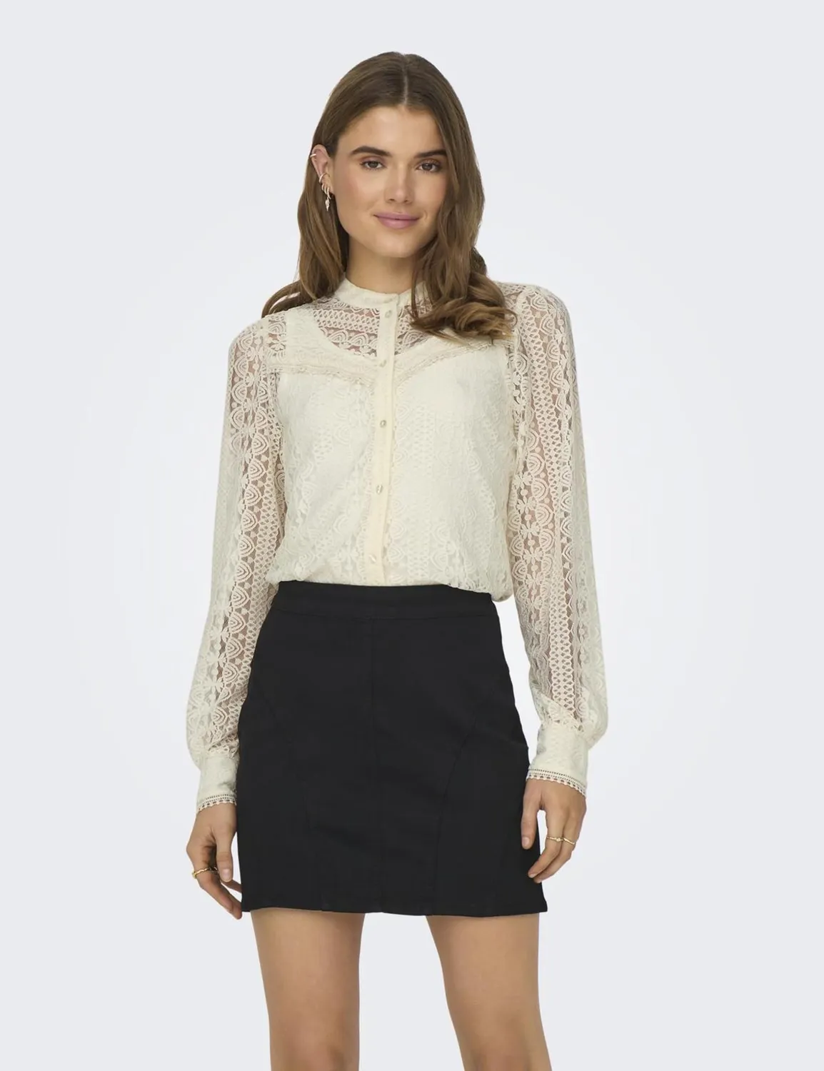 ONLY Onlreba camicia donna manica lunga Egret taglia XS