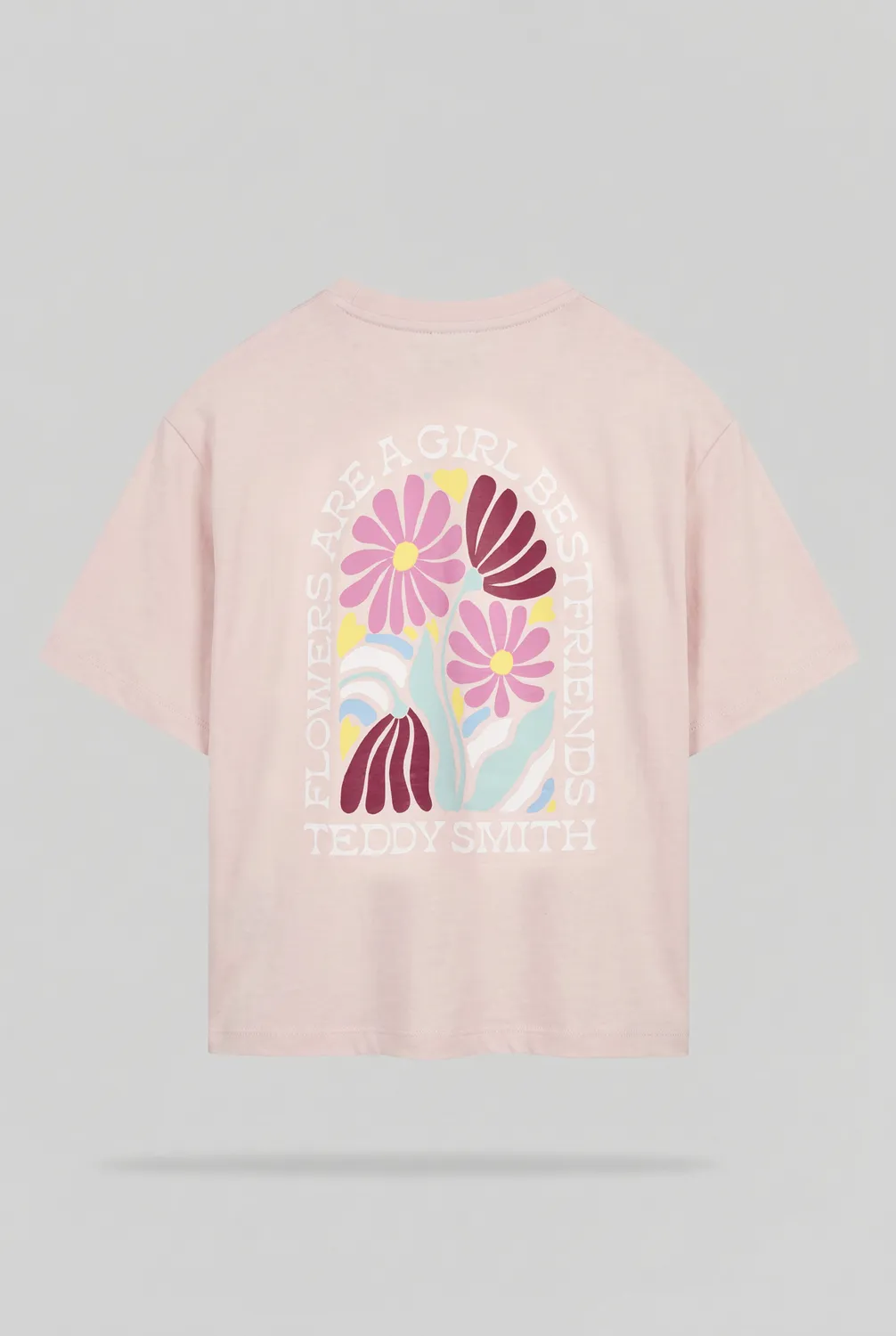 Teddy Smith T-Flowa MC T-Shirt Donna Rosa Quartz Floreale