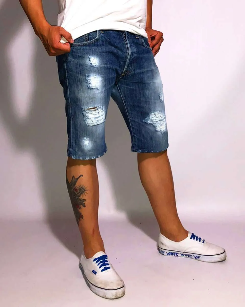 Never Say Never Levi's Vintage bermuda destroyed sartoriale