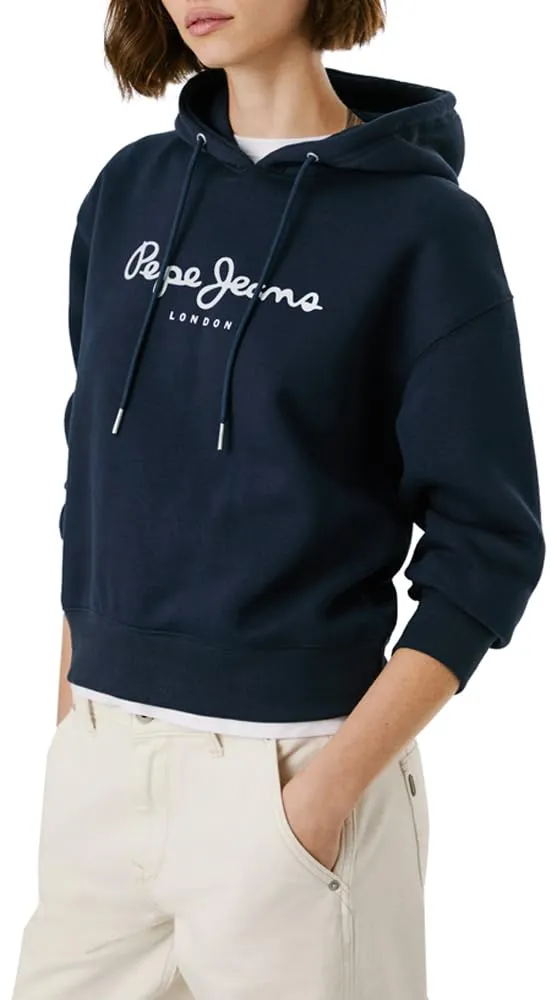 Pepe Jeans Baddy Hoodie felpa donna beige cappuccio