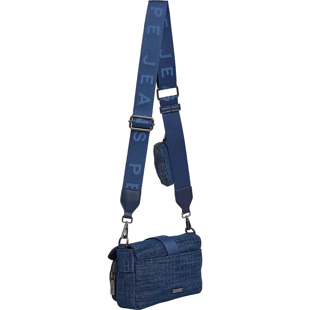 Pepe Jeans Giselda borsa tracolla donna viola multi tasche