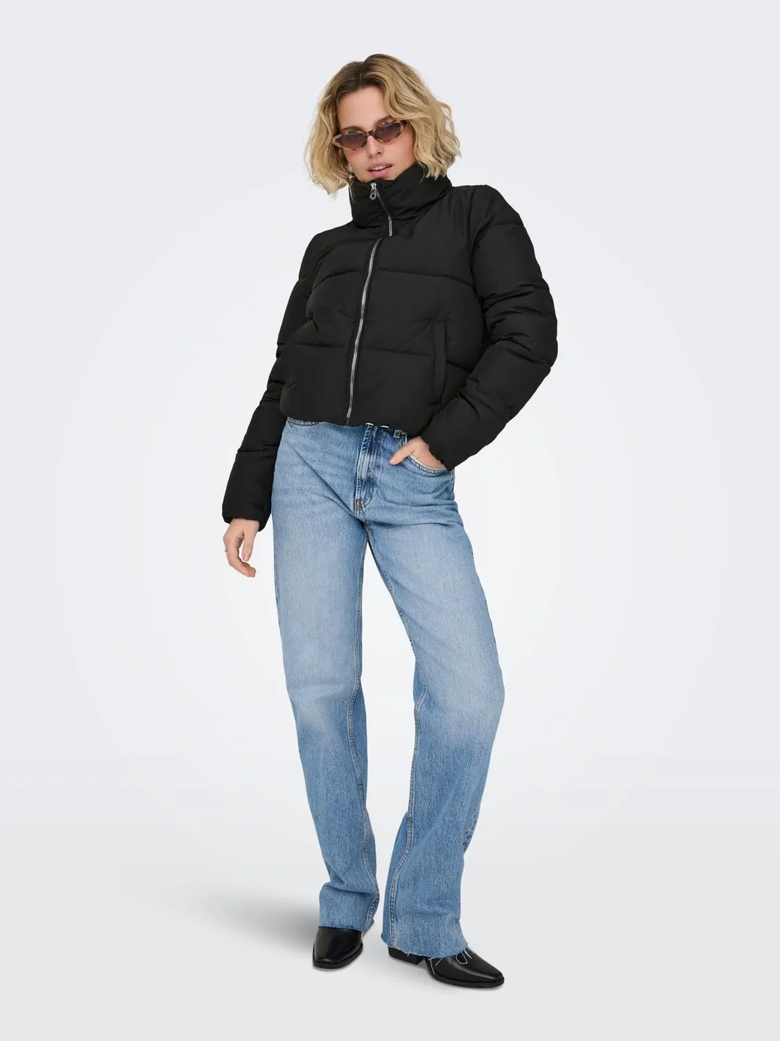 ONLY Onldolly Short Puffer giacca trapuntata nera