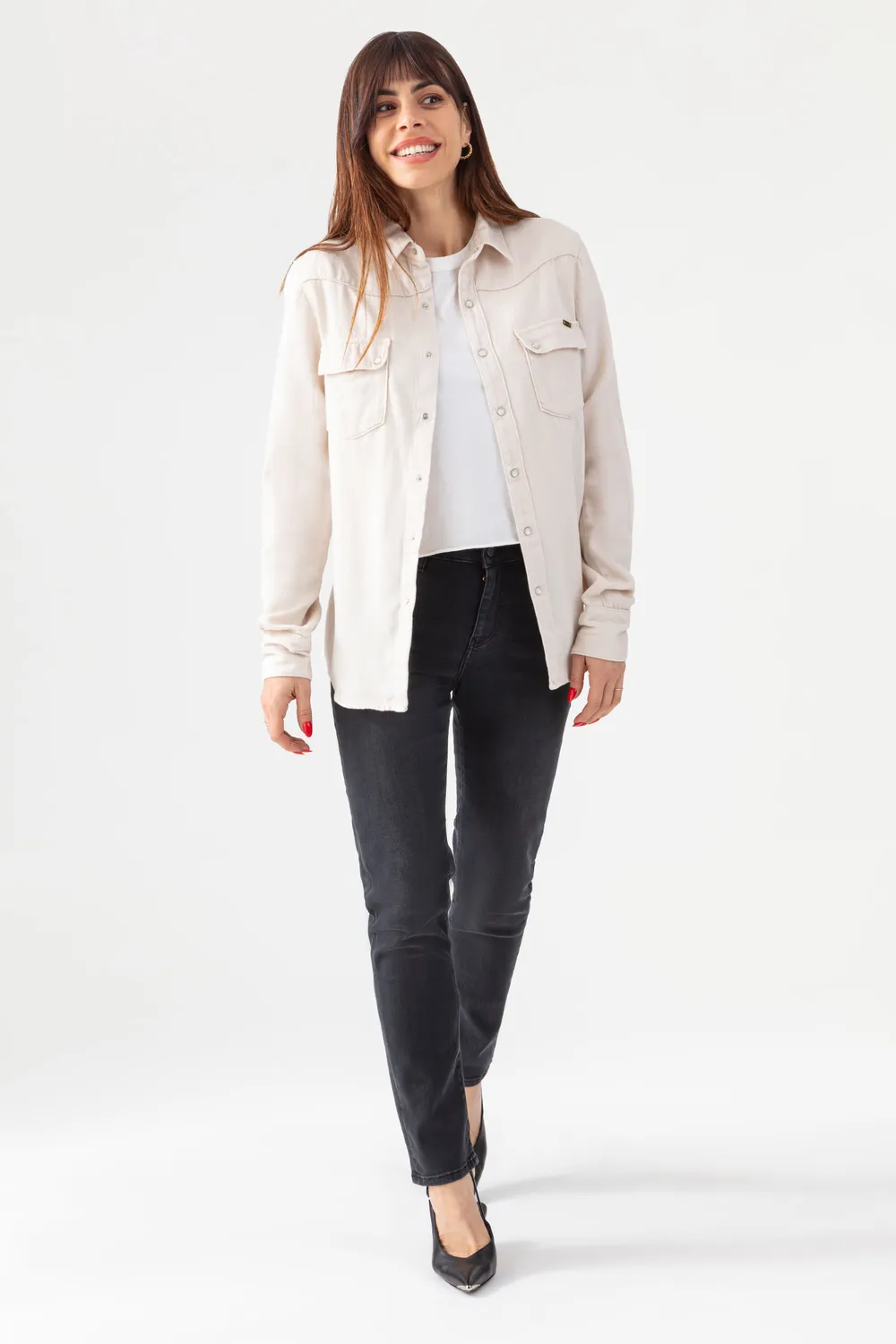 Acquaverde Crystal Jeans Slim Black Vintage