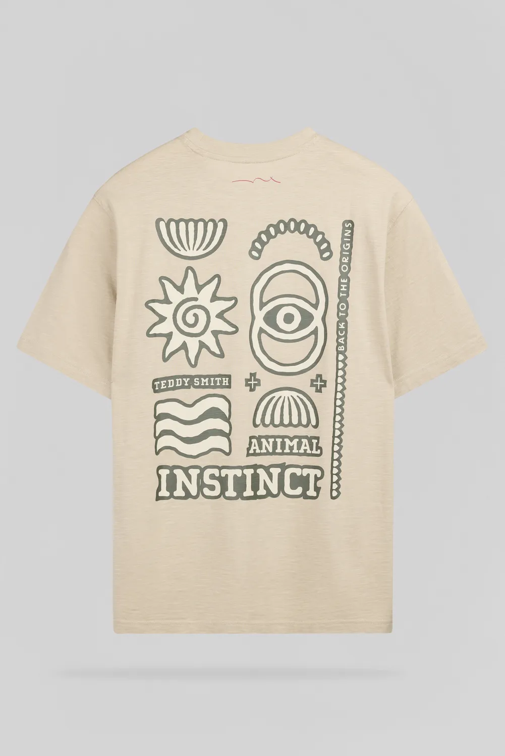 Teddy Smith T-Ethnic MC Beige t-shirt ampia stampa etnica