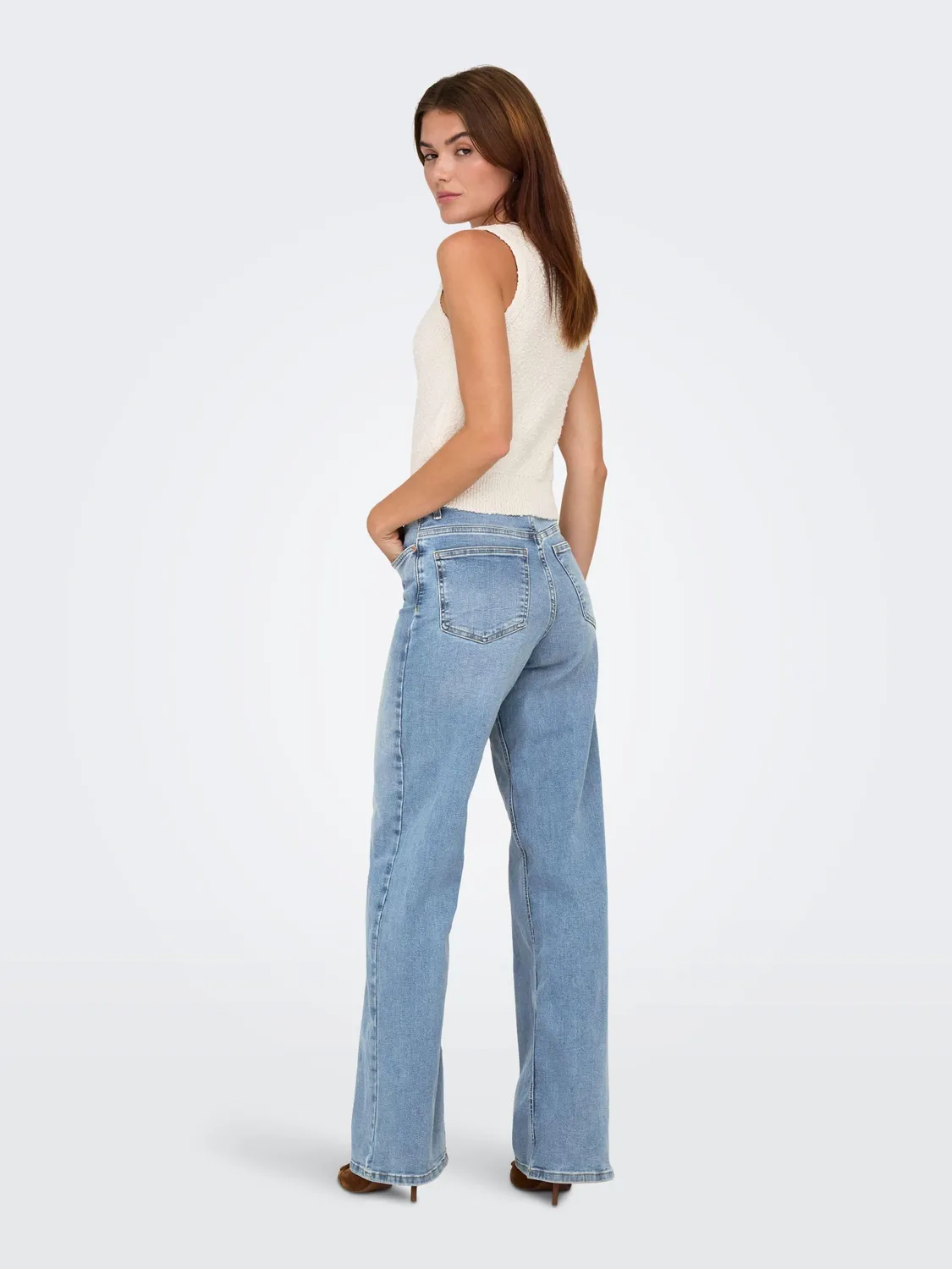 Only Onlmadison Blush Hw Wide Dnm Cro371 Noos jeans donna