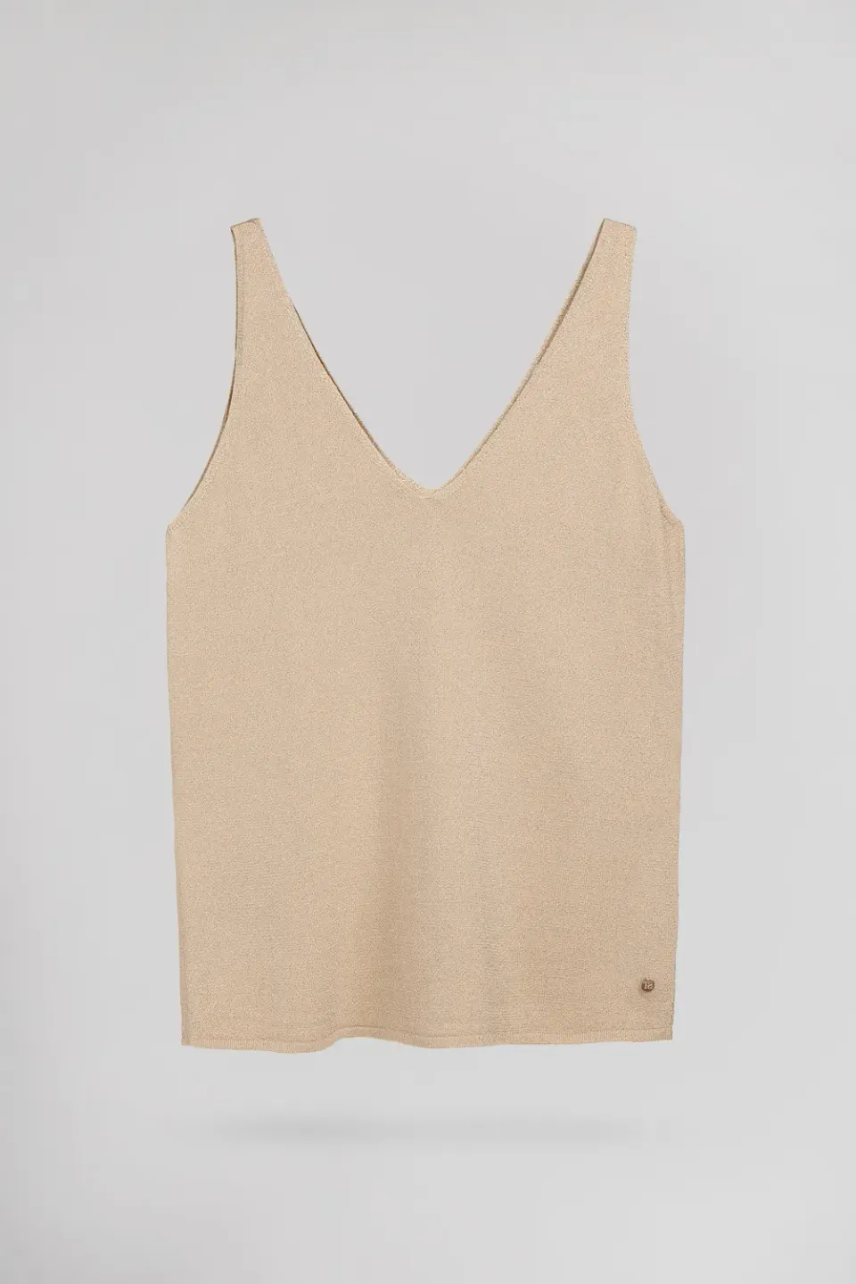 Teddy Smith D-Liza Top Donna Beige Lurex Scollo V