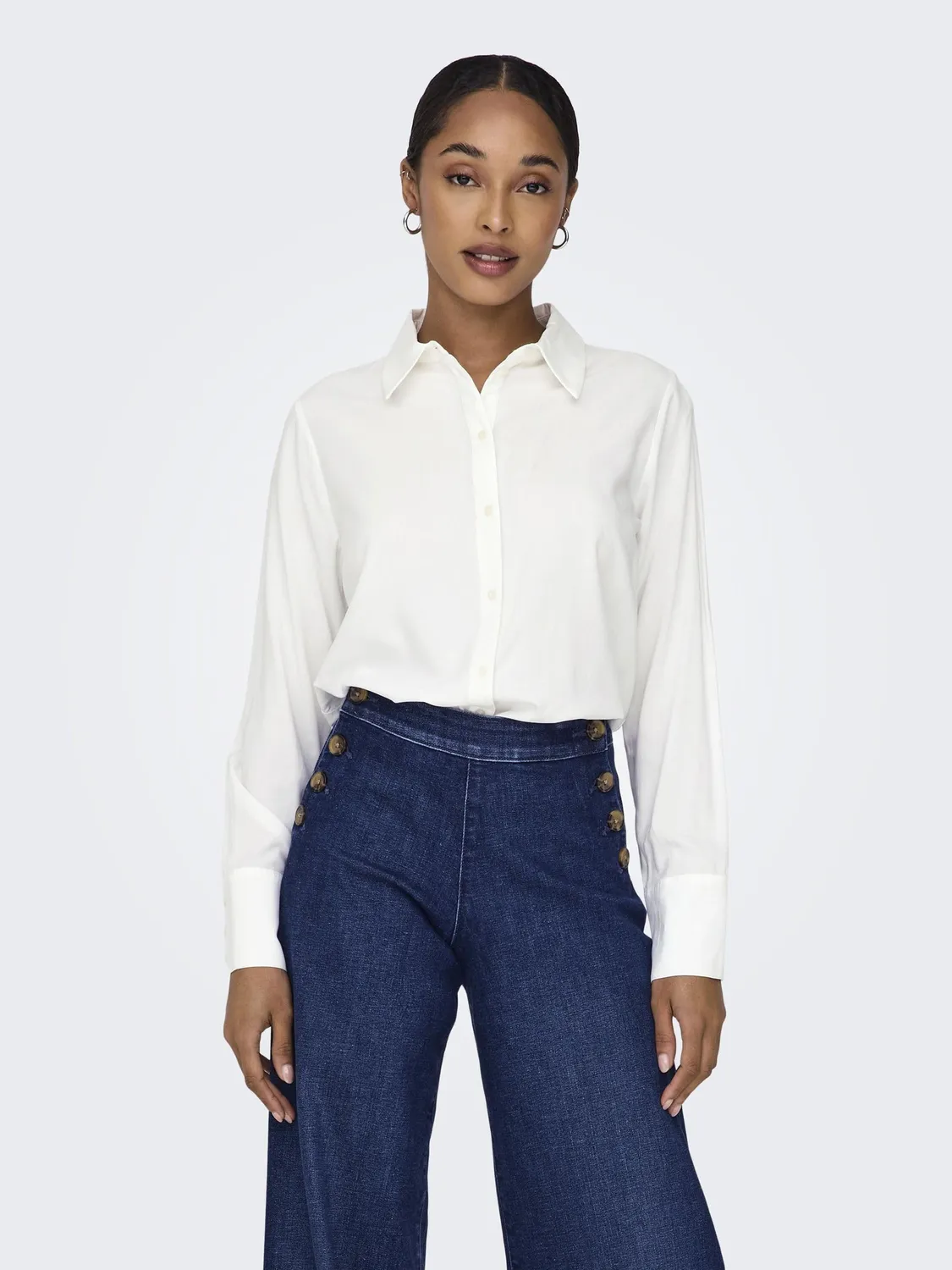 ONLY Onlberit Shirt camicia donna M nera righe