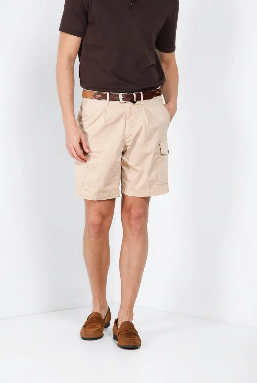 Mason's Dallas Cargo bermuda uomo beige medio gabardina
