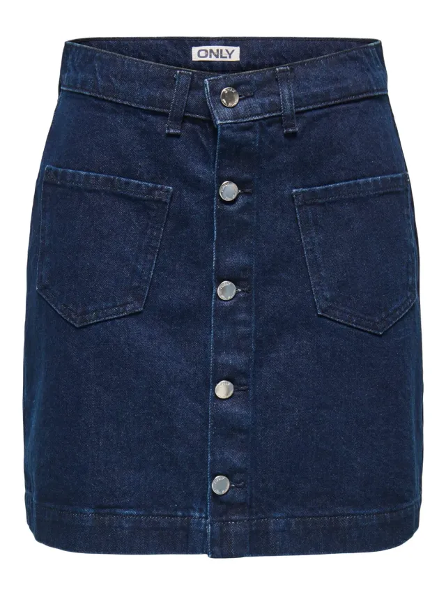ONLY Onlamazing gonna jeans denim donna blu medio lavaggio