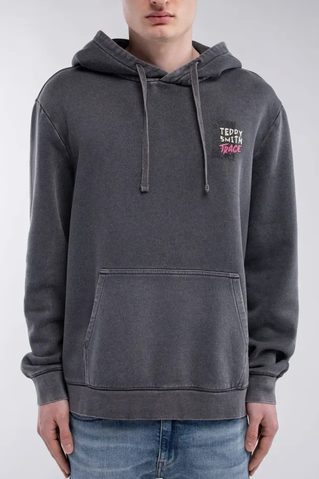 Teddy Smith S-Move Hoody felpa grigio uomo cappuccio