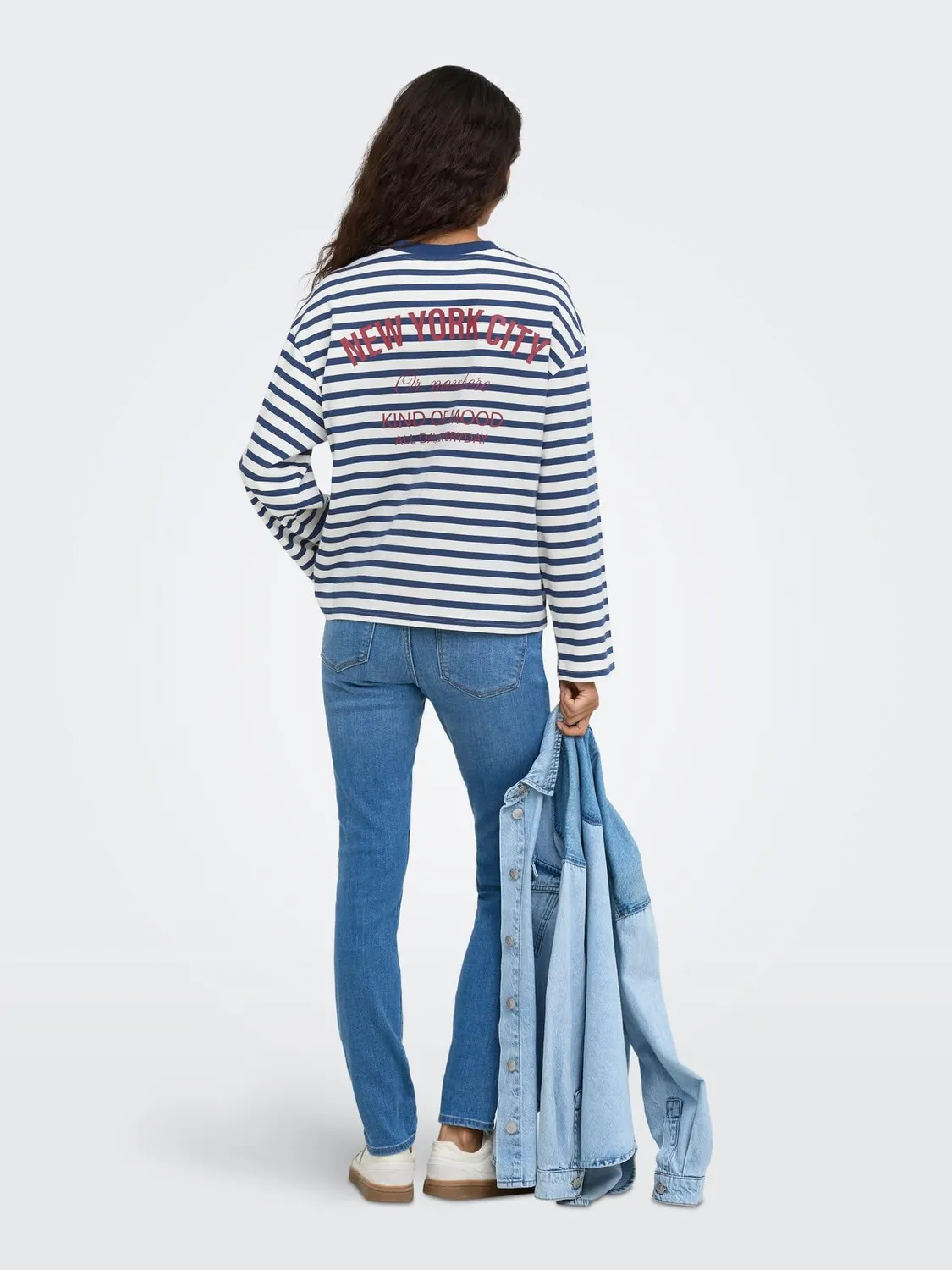 ONLY Onlfreja top righe manica lunga XXL