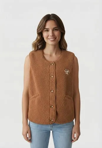 ONLY Onlbaby Life Gilet Teddy L pelo sintetico