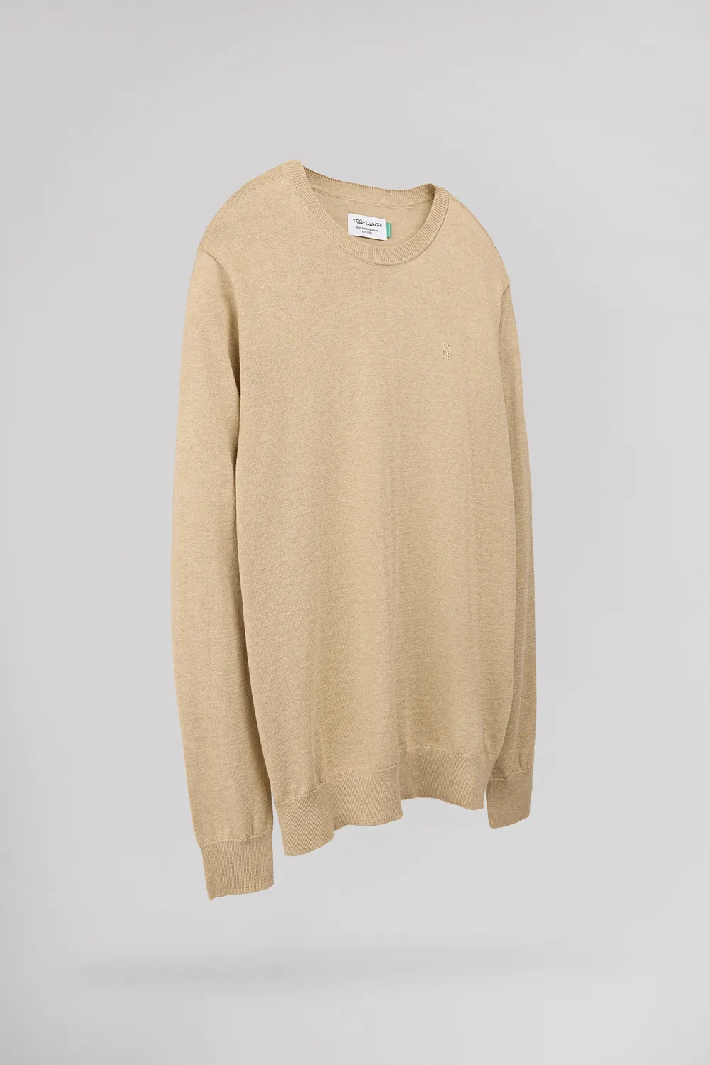 Teddy Smith P-Martino pullover uomo beige chiné lana mare