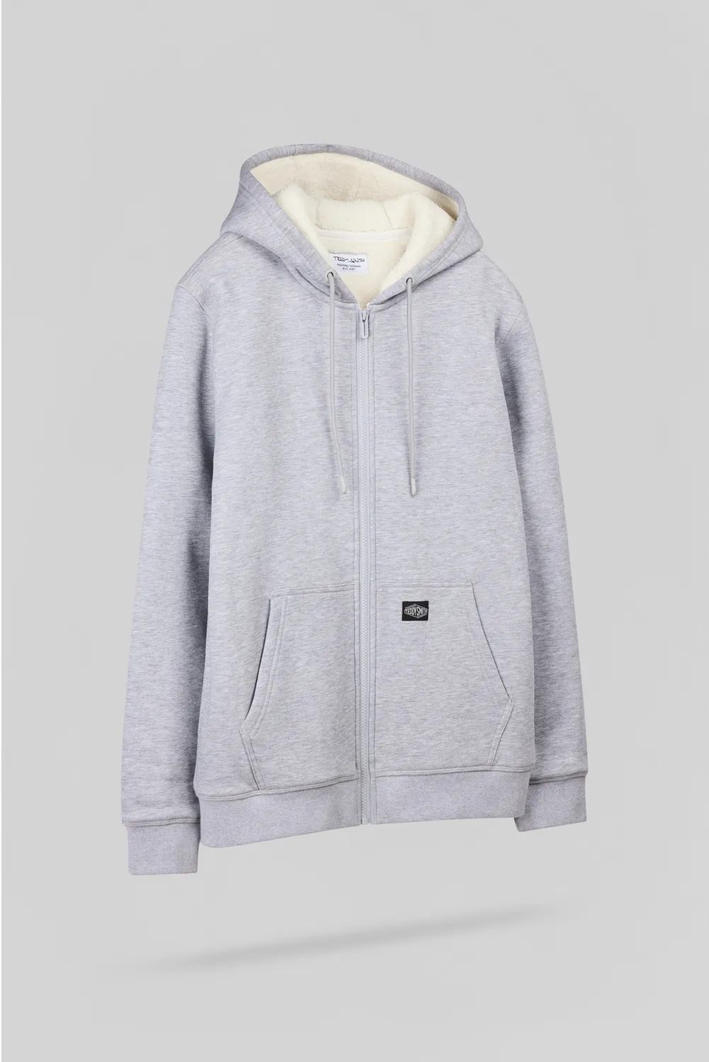 Teddy Smith G-Ony Hoody Zip gilet sherpa grigio uomo