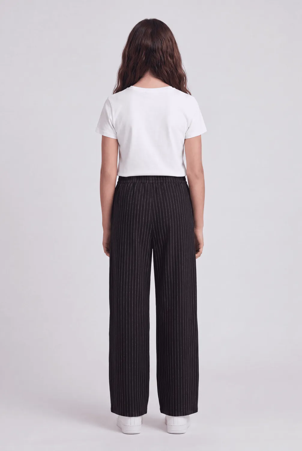 Teddy Smith P-Betty JR pantaloni bambina Melange Black gamba larga