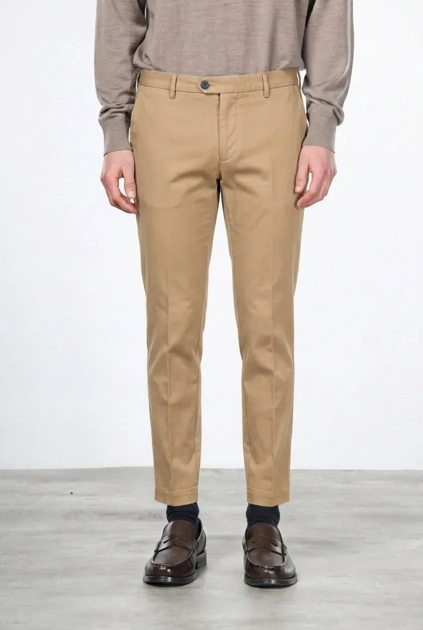 Mason's New York chino uomo beige scuro regular lana