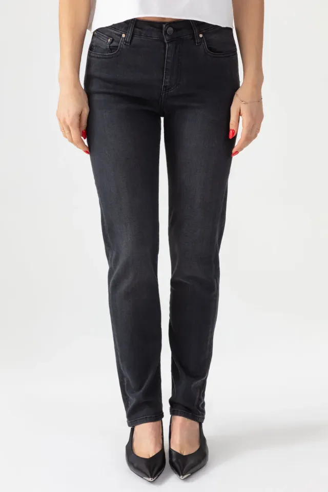 Acquaverde Crystal Jeans Slim Black Vintage