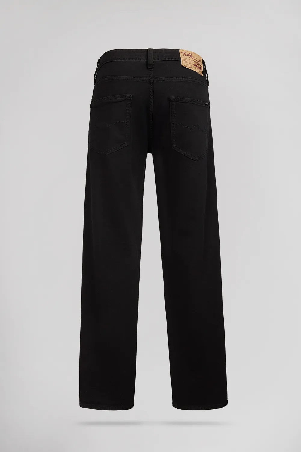 Teddy Smith Reg L32 jeans uomo nero dritto elastico
